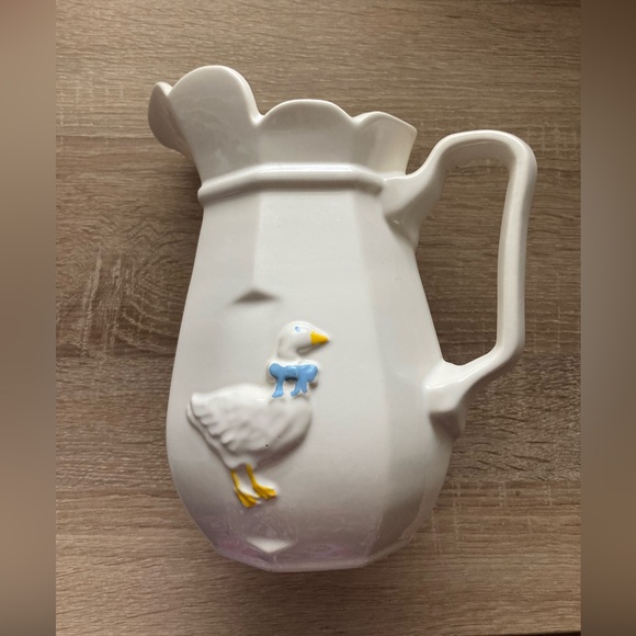 Vintage Other - Country Goose Ceramic Pitcher Vase - Vintage Item 🪿✨🪿✨